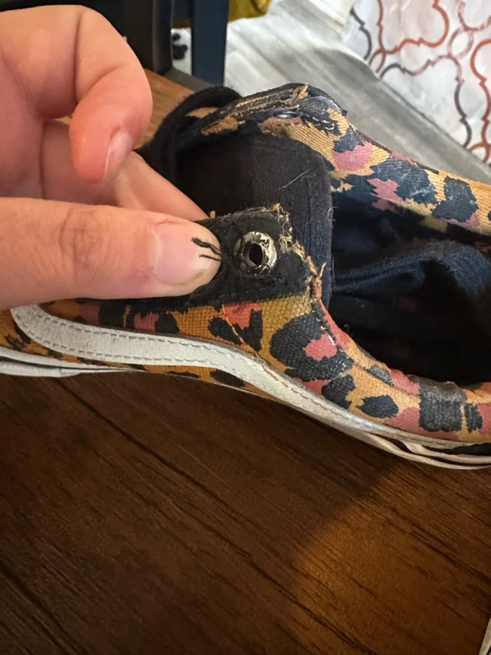 Vans Old Skool Leopard Print Low-Top Sneakers - Black & Orange - Picture 7 of 8